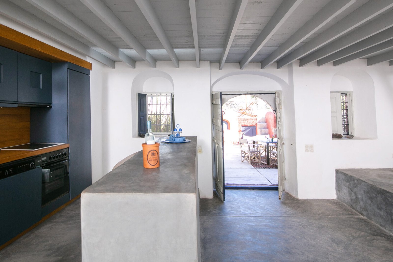 Kitchen and entrance to the house